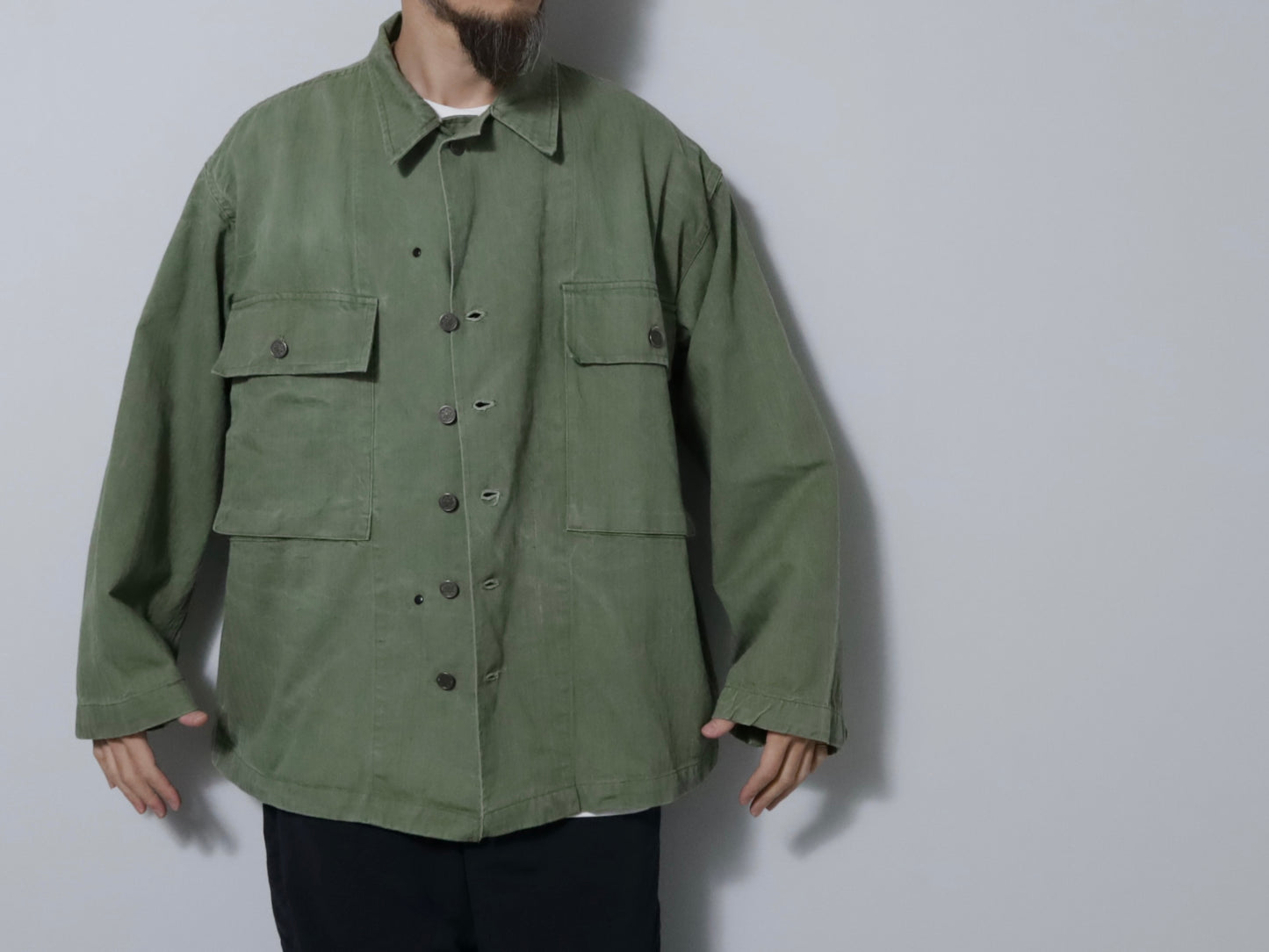 U.S.ARMY M-43 HBT JACKET (SIZE 46R/GOOD CONDITION)