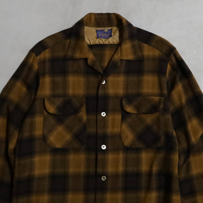 PENDLETON SHADOW PLAID WOOL BOX SHIRT (MEDIUM/GOOD CONDITION)