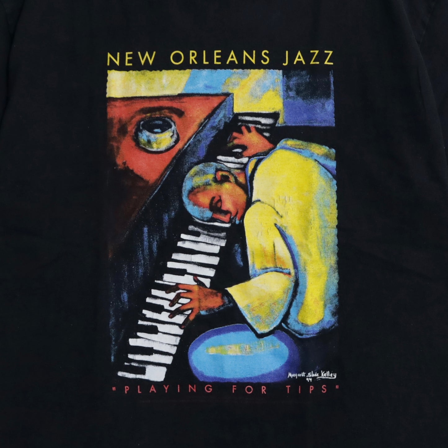 NEW ORLEANS JAZZ T-SHIRT BY MARGARET SLADE KELLEY (XLARGE/GOOD CONDITION)