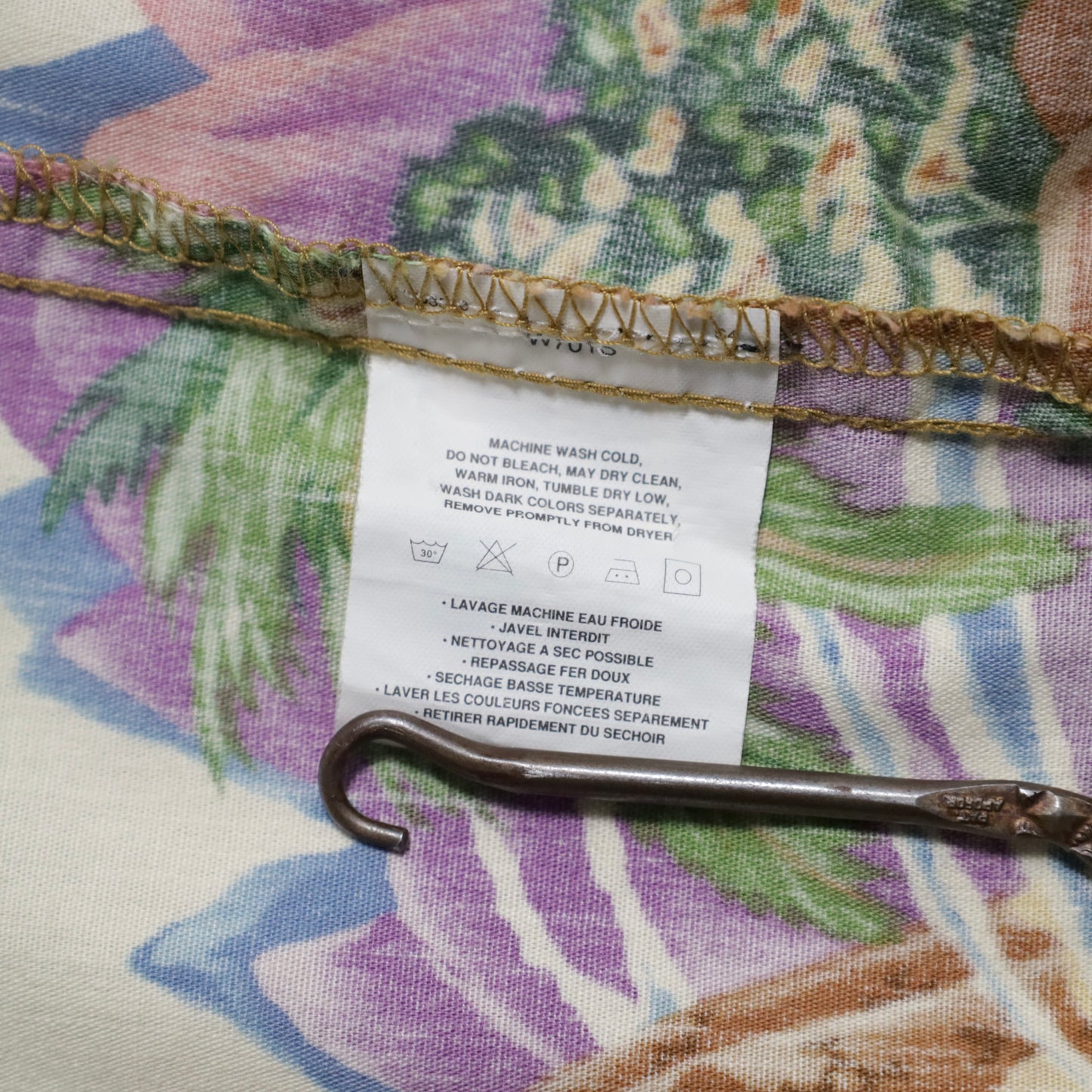PATALOHA "MATSON MENU PATTERN" HAWAIIAN SHIRT (1994's/BY EUGENE SAVAGE/VERY GOOD CONDITION)