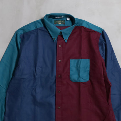 DEAD STOCK ORVIS CRAZY PATTERN CHAMOIS CLOTH SHIRT (XLARGE)