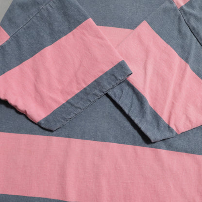 QUIKSILVER WIDE STRIPED PATTERN T-SHIRT (LARGE/GOOD CONDITION)