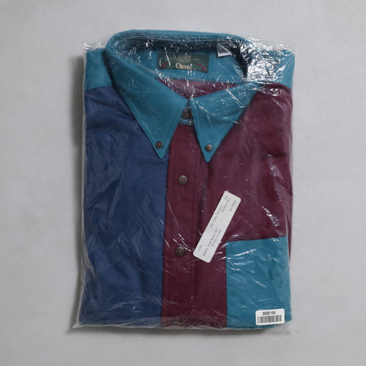 DEAD STOCK ORVIS CRAZY PATTERN CHAMOIS CLOTH SHIRT (XLARGE)