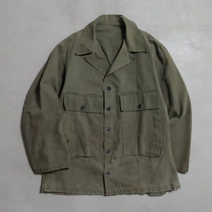 WWII U.S.NAVY HBT UTILITY JACKET (DOWN POCKET/GOOD CONDITION)