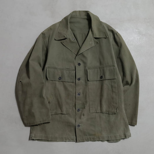 WWII U.S.NAVY HBT UTILITY JACKET (DOWN POCKET/GOOD CONDITION)