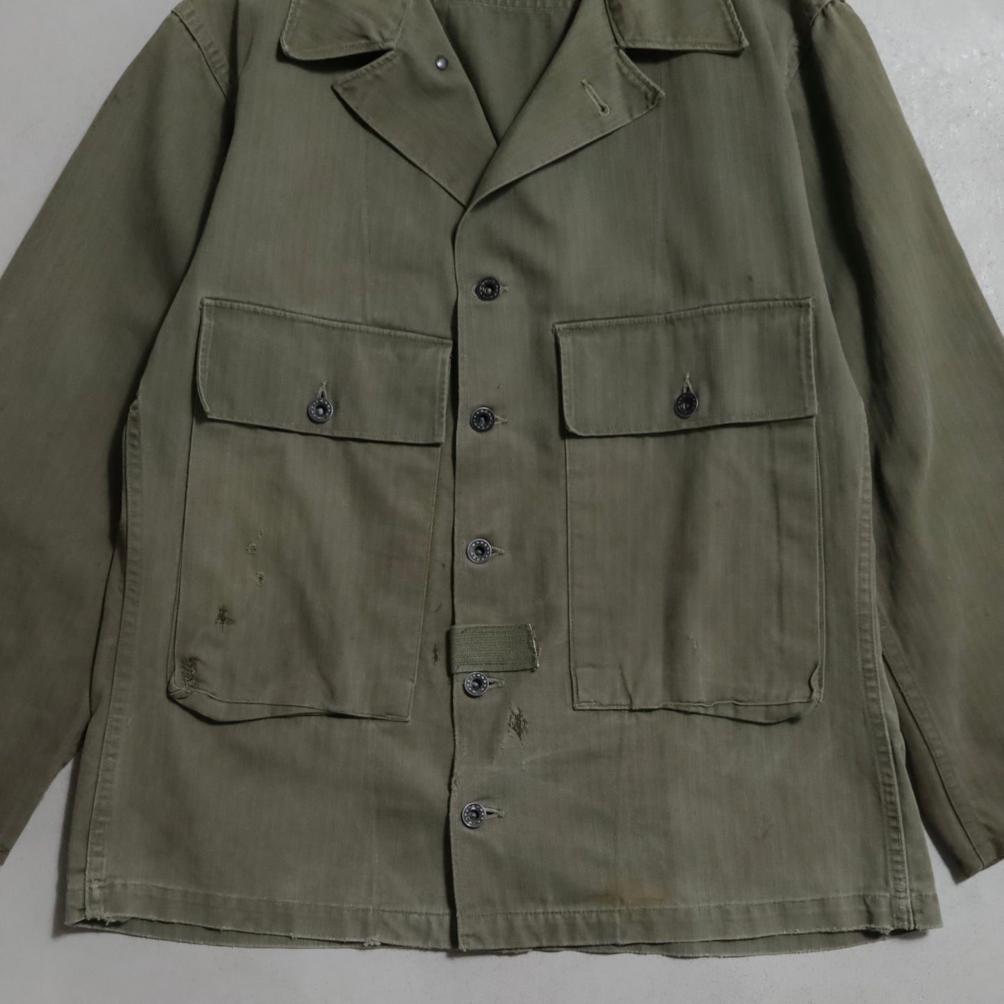 WWII U.S.NAVY HBT UTILITY JACKET (DOWN POCKET/GOOD CONDITION)