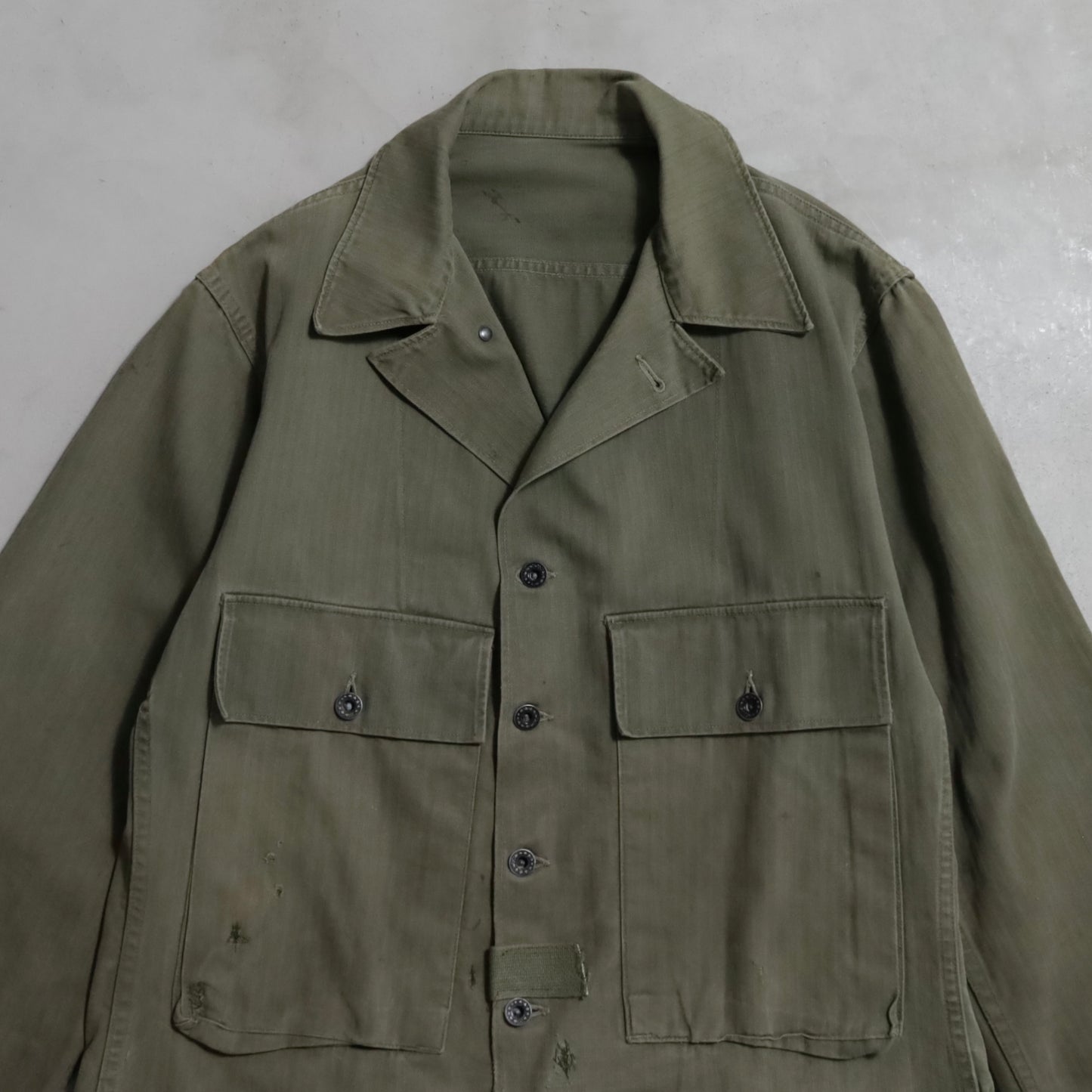 WWII U.S.NAVY HBT UTILITY JACKET (DOWN POCKET/GOOD CONDITION)