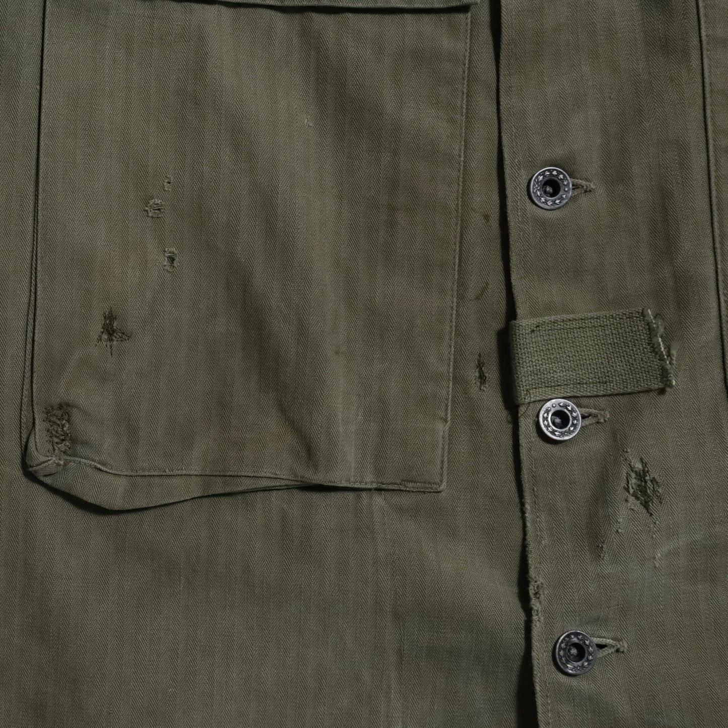 WWII U.S.NAVY HBT UTILITY JACKET (DOWN POCKET/GOOD CONDITION)