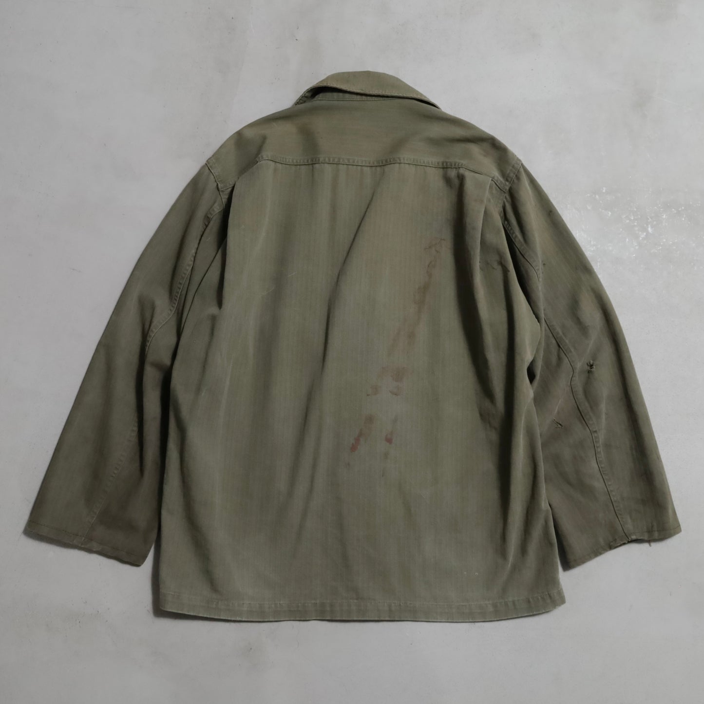 WWII U.S.NAVY HBT UTILITY JACKET (DOWN POCKET/GOOD CONDITION)