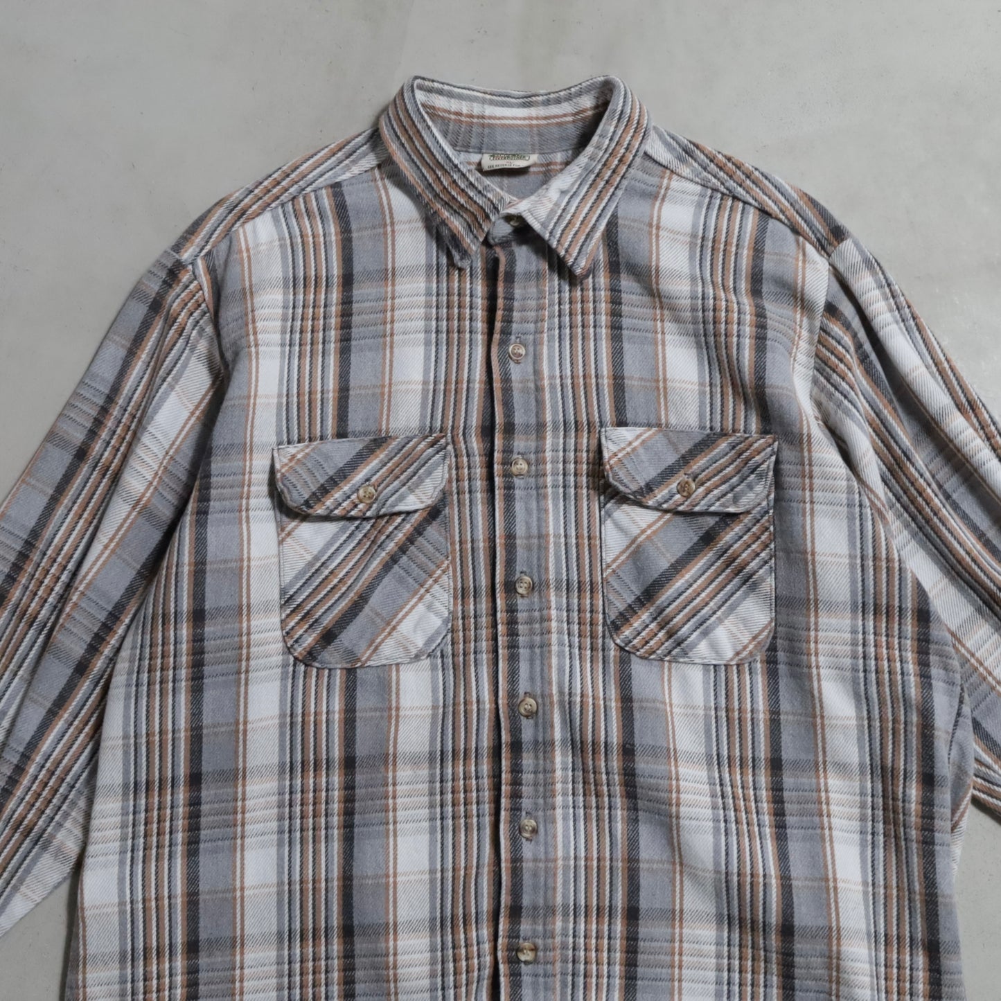 FIVEBROTHER PLAID HEAVY FLANNEL SHIRT (XLARGE/GOOD CONDITION)
