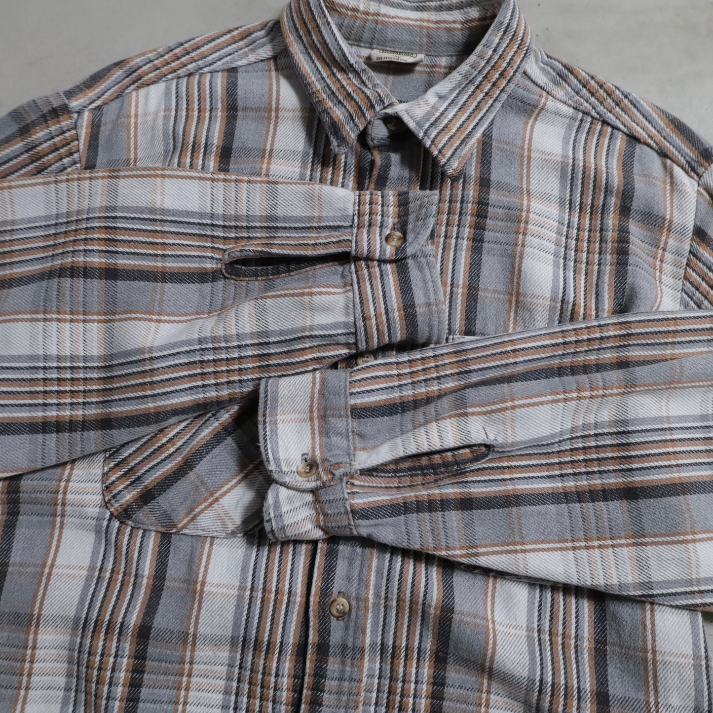 FIVEBROTHER PLAID HEAVY FLANNEL SHIRT (XLARGE/GOOD CONDITION)