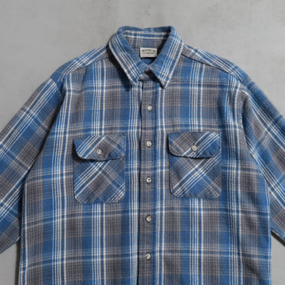 FIVEBROTHER PLAID HEAVY FLANNEL SHIRT (LARGE/GOOD CONDITION)