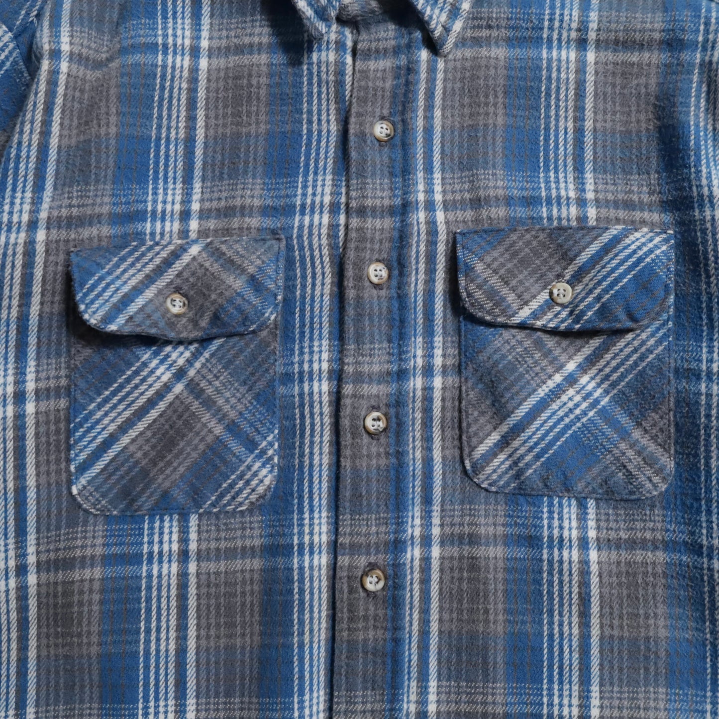 FIVEBROTHER PLAID HEAVY FLANNEL SHIRT (LARGE/GOOD CONDITION)