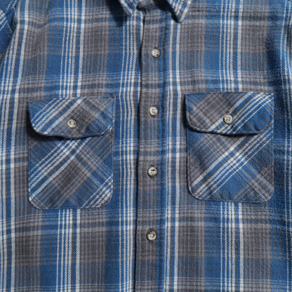 FIVEBROTHER PLAID HEAVY FLANNEL SHIRT (LARGE/GOOD CONDITION)