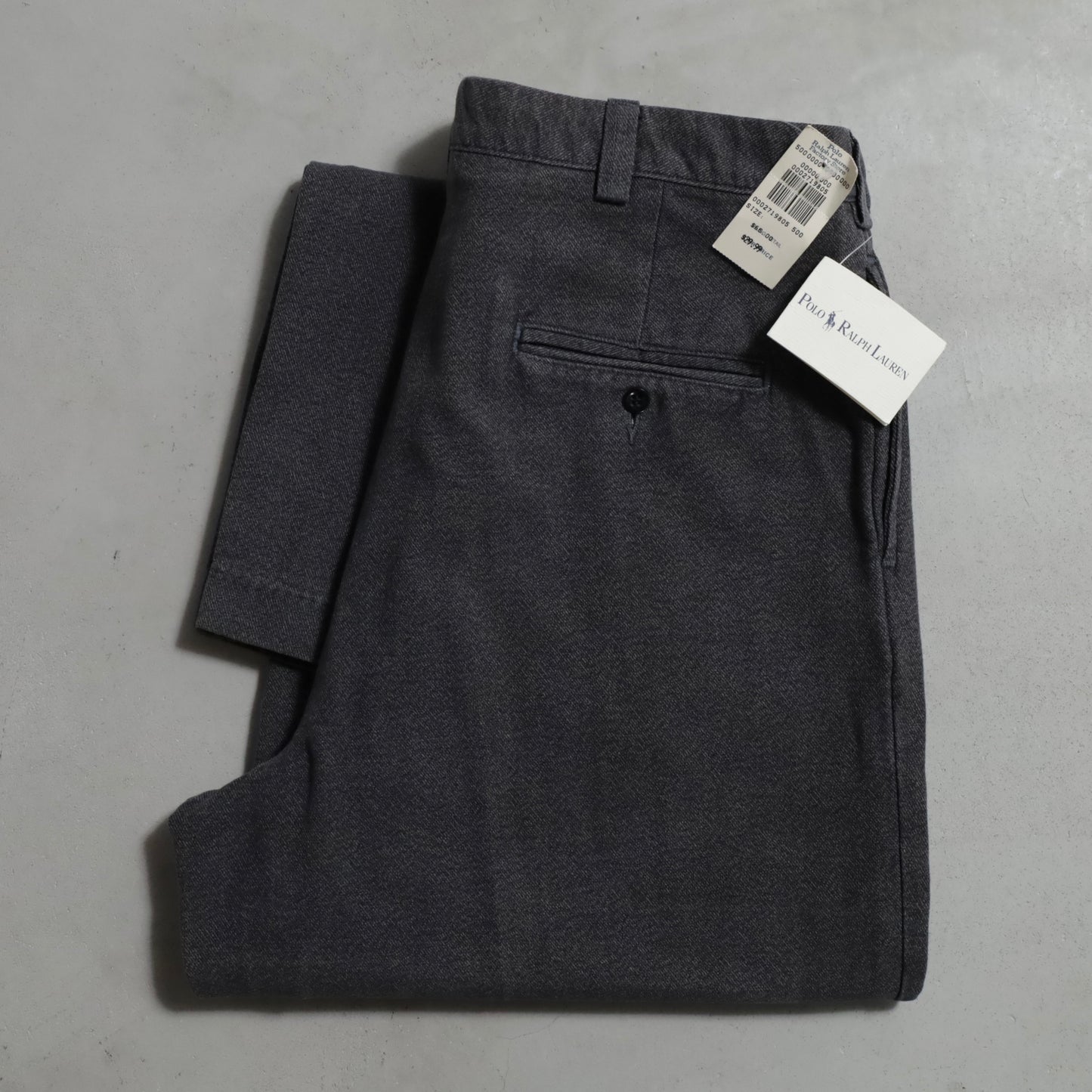 DEAD STOCK POLO BY RALPH LAUREN BLACK COVERT TROUSERS (W38/L32)