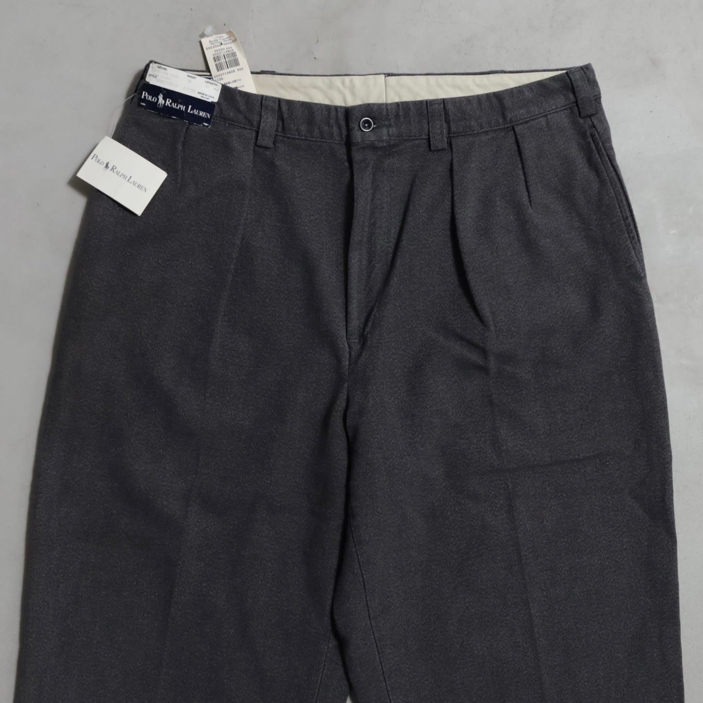 DEAD STOCK POLO BY RALPH LAUREN BLACK COVERT TROUSERS (W38/L32)