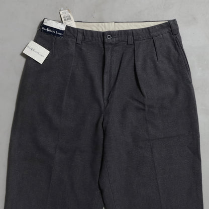 DEAD STOCK POLO BY RALPH LAUREN BLACK COVERT TROUSERS (W38/L32)