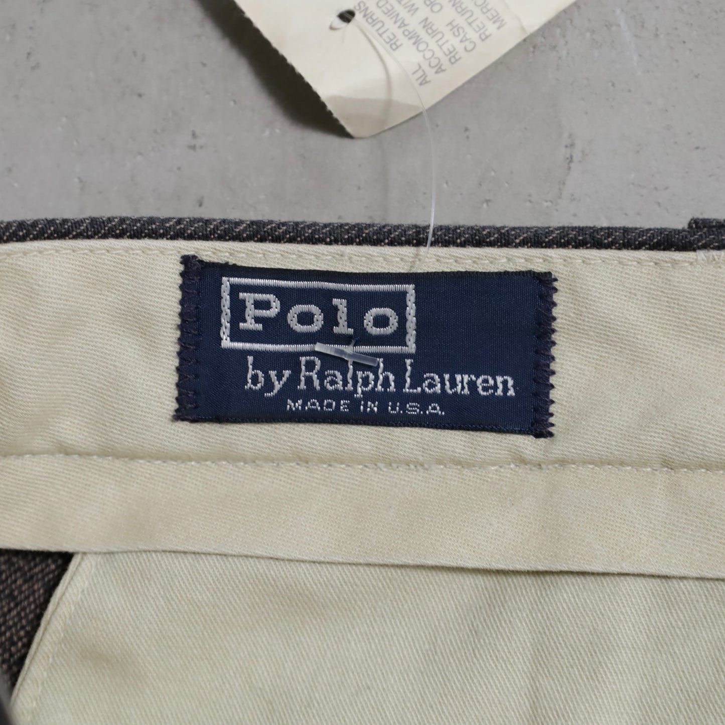 DEAD STOCK POLO BY RALPH LAUREN BLACK COVERT TROUSERS (W38/L32)