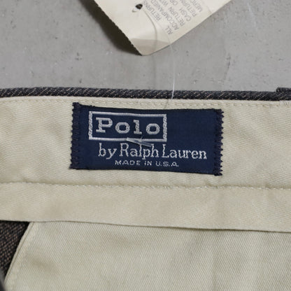DEAD STOCK POLO BY RALPH LAUREN BLACK COVERT TROUSERS (W38/L32)
