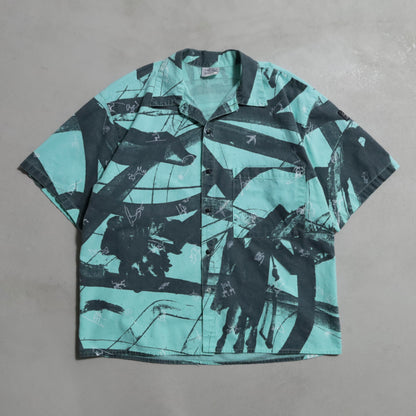 JIMMY'S ALL-OVER PATTERN S/S SHIRT (SMALL/GOOD CONDITION)