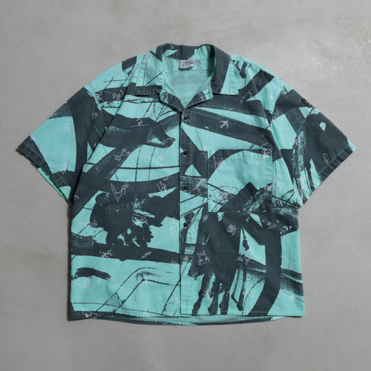 JIMMY'S ALL-OVER PATTERN S/S SHIRT (SMALL/GOOD CONDITION)