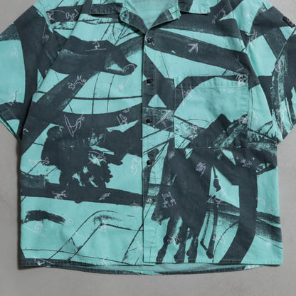 JIMMY'S ALL-OVER PATTERN S/S SHIRT (SMALL/GOOD CONDITION)