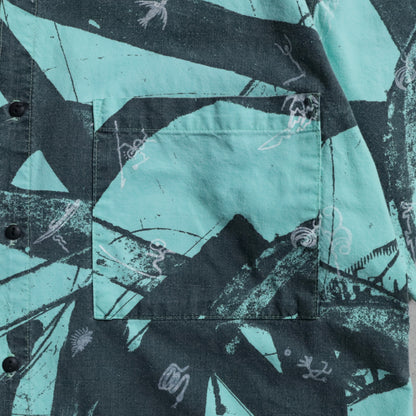 JIMMY'S ALL-OVER PATTERN S/S SHIRT (SMALL/GOOD CONDITION)