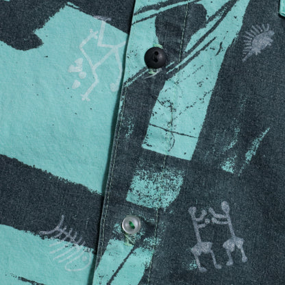 JIMMY'S ALL-OVER PATTERN S/S SHIRT (SMALL/GOOD CONDITION)