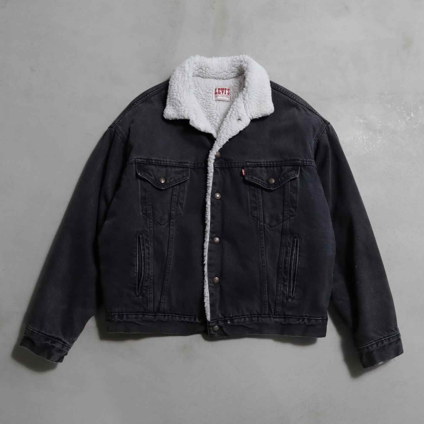 LEVI'S 70609-0270 BLACK DENIM BOA RANCH JACKET (LARGE/GOOD CONDITION)