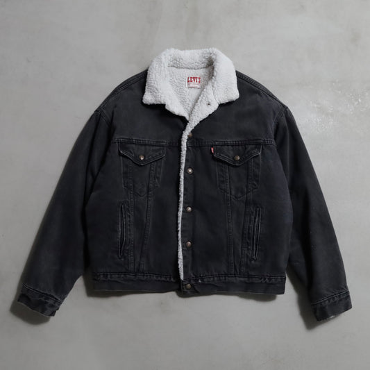 LEVI'S 70609-0270 BLACK DENIM BOA RANCH JACKET (LARGE/GOOD CONDITION)