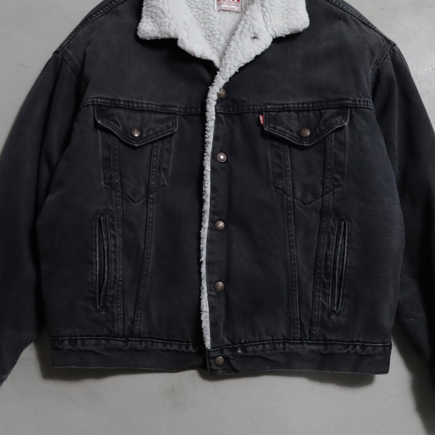 LEVI'S 70609-0270 BLACK DENIM BOA RANCH JACKET (LARGE/GOOD CONDITION)