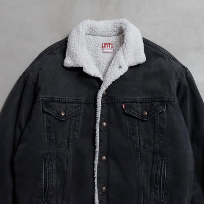 LEVI'S 70609-0270 BLACK DENIM BOA RANCH JACKET (LARGE/GOOD CONDITION)