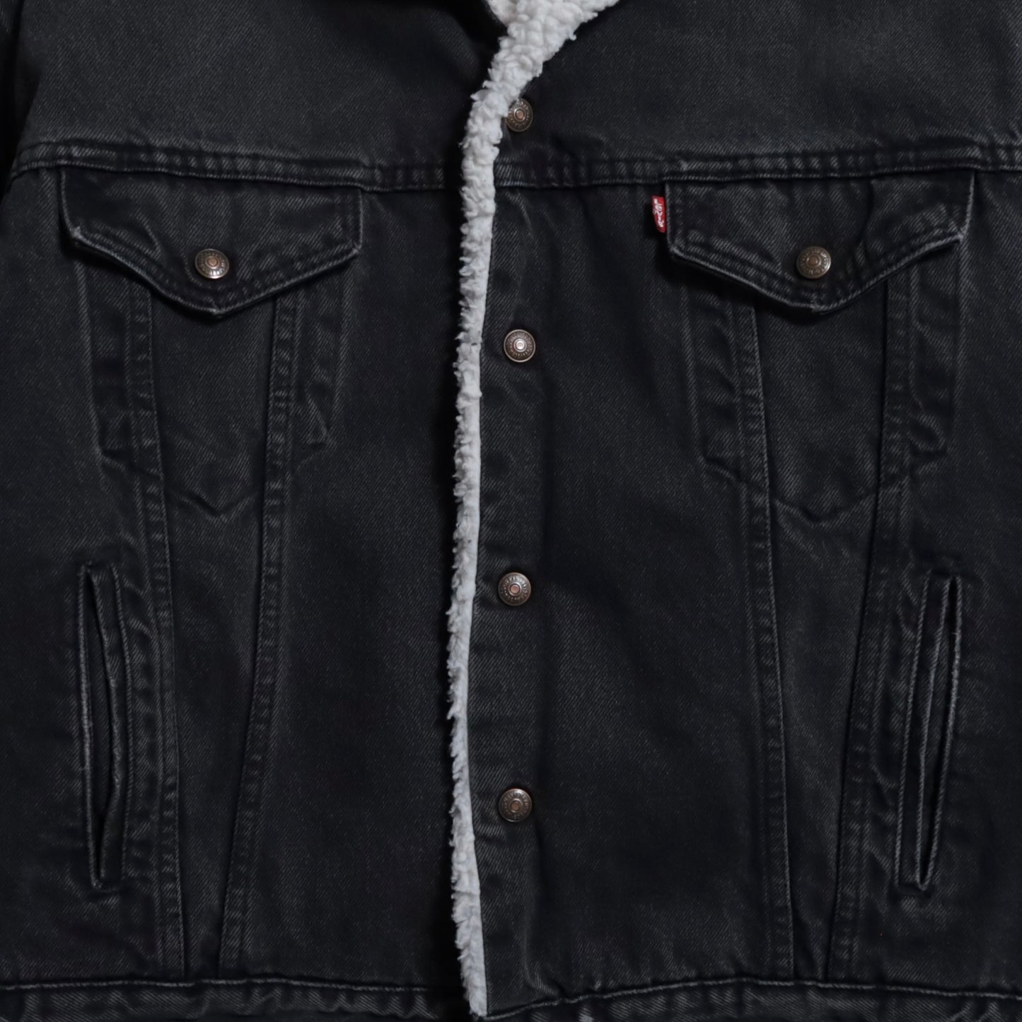 LEVI'S 70609-0270 BLACK DENIM BOA RANCH JACKET (LARGE/GOOD CONDITION)