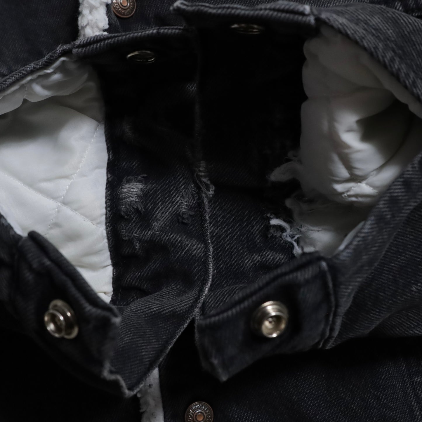 LEVI'S 70609-0270 BLACK DENIM BOA RANCH JACKET (LARGE/GOOD CONDITION)