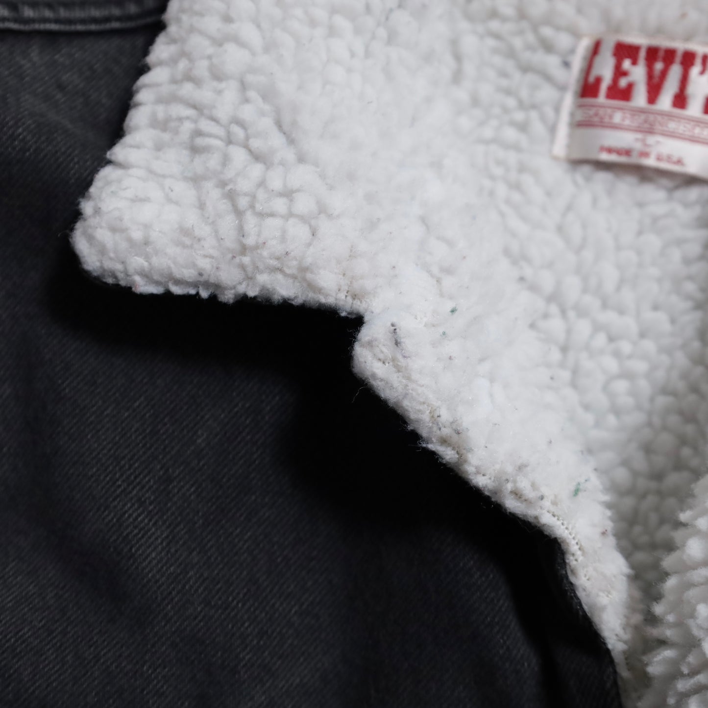 LEVI'S 70609-0270 BLACK DENIM BOA RANCH JACKET (LARGE/GOOD CONDITION)
