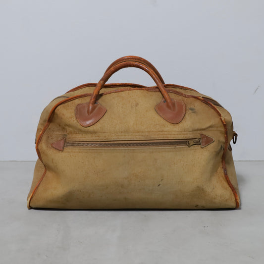 L.L.BEAN ZIPPER DUFFLE BAG WITH BRASS LUGGAGE LOCK (GOOD CONDITION)