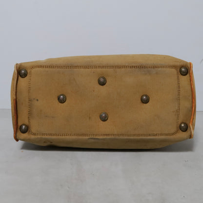 L.L.BEAN ZIPPER DUFFLE BAG WITH BRASS LUGGAGE LOCK (GOOD CONDITION)