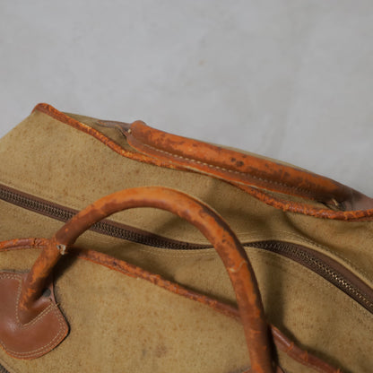 L.L.BEAN ZIPPER DUFFLE BAG WITH BRASS LUGGAGE LOCK (GOOD CONDITION)