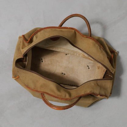 L.L.BEAN ZIPPER DUFFLE BAG WITH BRASS LUGGAGE LOCK (GOOD CONDITION)