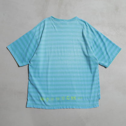 QUIKSILVER STRIPED PATTERN T-SHIRT (LARGE/GOOD CONDITION)