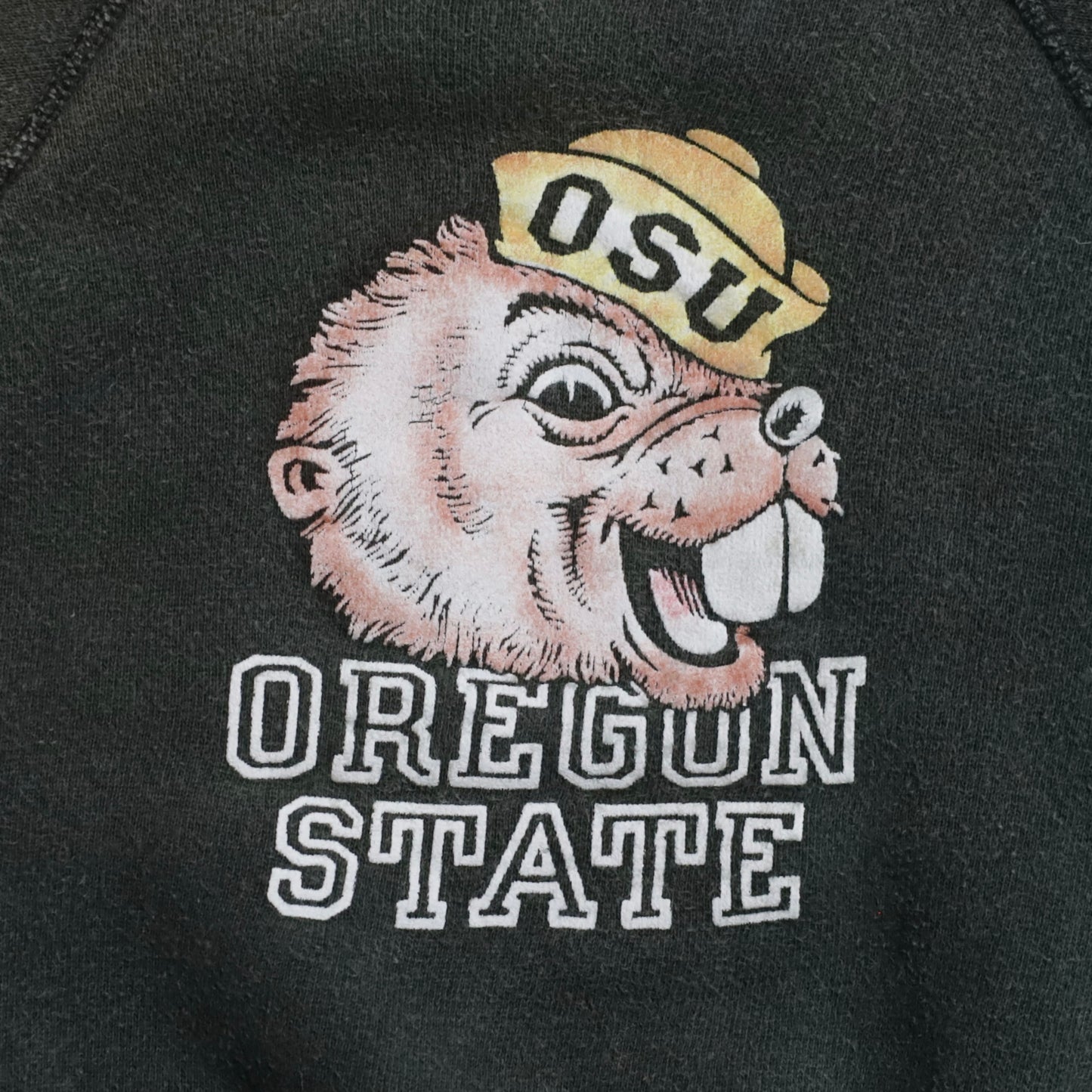 COLLEGIATE PACIFIC ”OREGON STATE" COLOR FLOCKY SWEAT SHIRT (KIDS/SMALL/GOOD CONDITION)