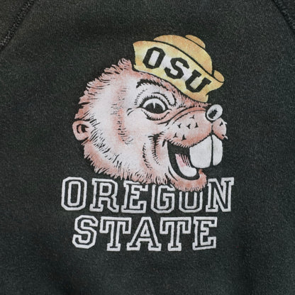 COLLEGIATE PACIFIC ”OREGON STATE" COLOR FLOCKY SWEAT SHIRT (KIDS/SMALL/GOOD CONDITION)