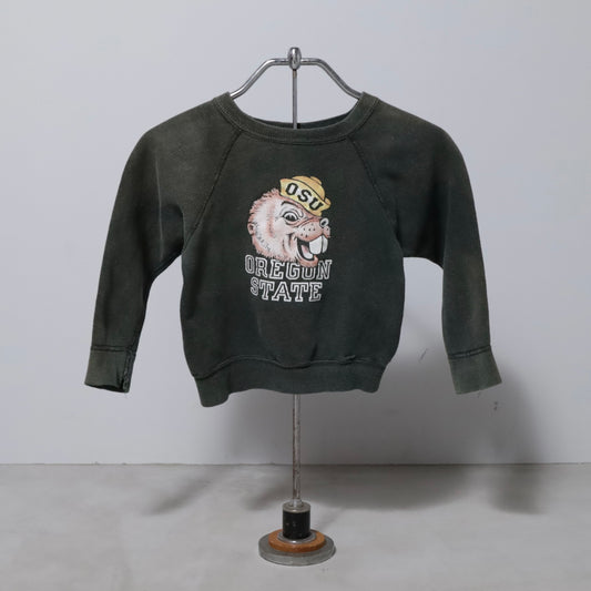 COLLEGIATE PACIFIC ”OREGON STATE" COLOR FLOCKY SWEAT SHIRT (KIDS/SMALL/GOOD CONDITION)
