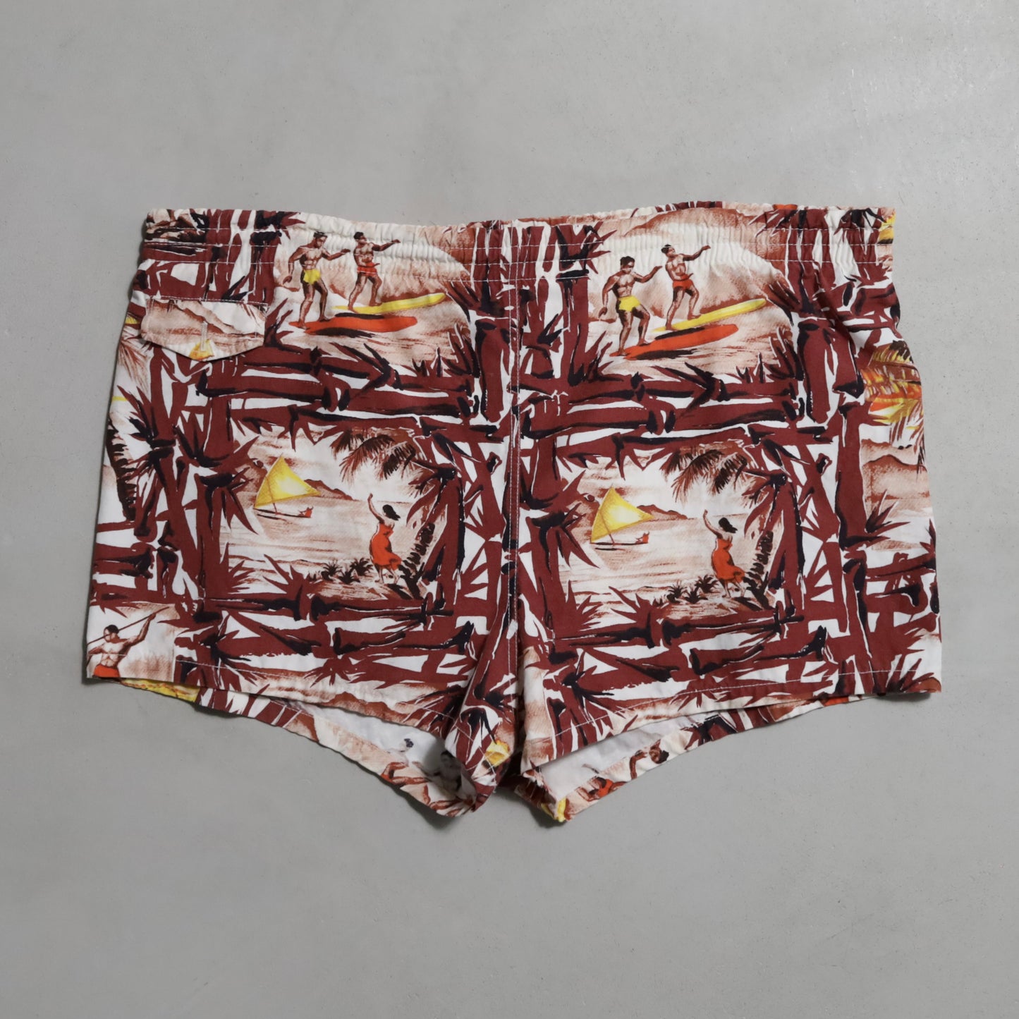 PILGRM HAWAIIAN SWIM SHORTS (16-16 1/2 M-L/GOOD CONDITION)