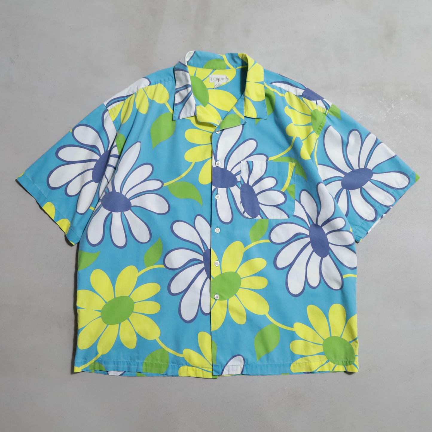 J.CREW ALL-OVER PATTERN COTTON HAWAIIAN SHIRT (XLARGE/GOOD CONDITION)