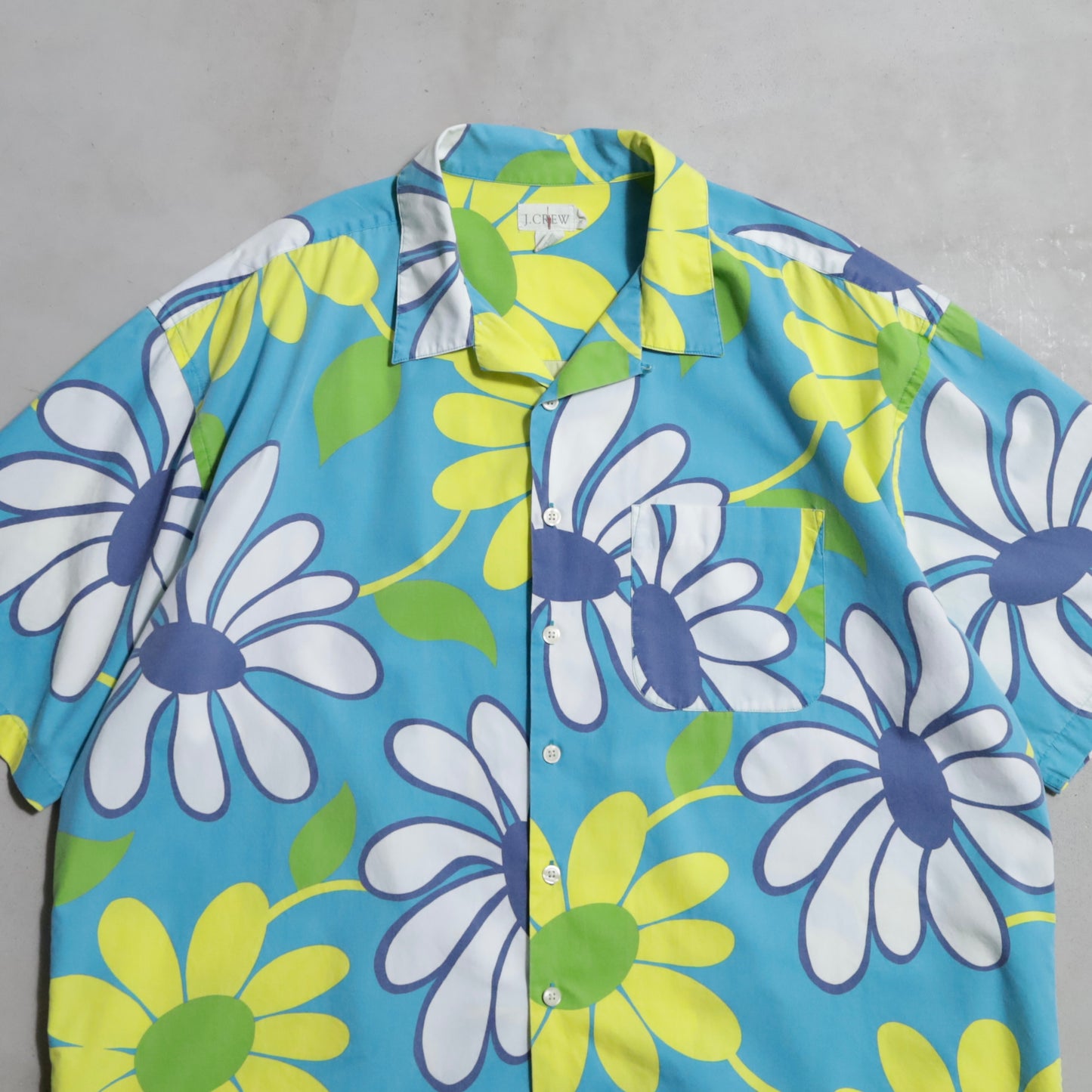 J.CREW ALL-OVER PATTERN COTTON HAWAIIAN SHIRT (XLARGE/GOOD CONDITION)