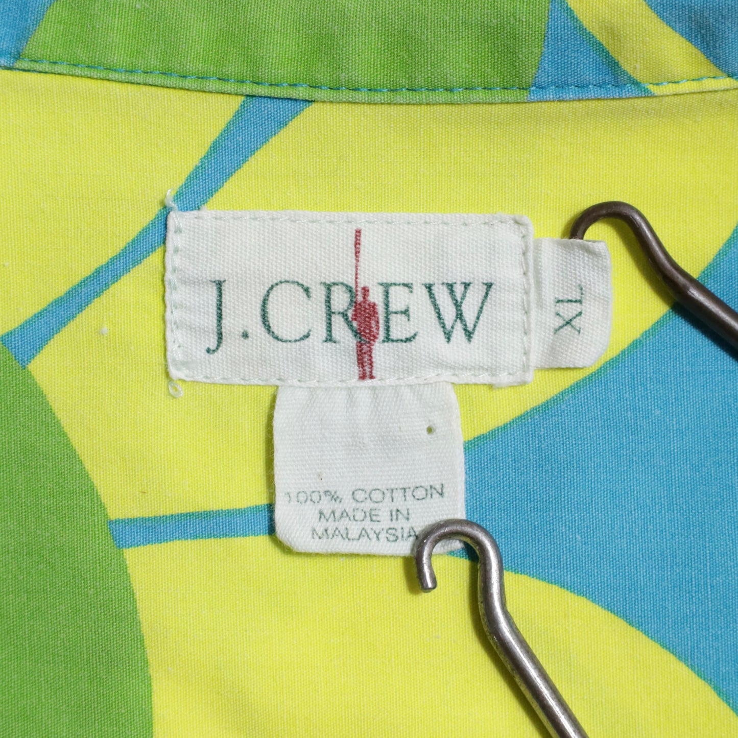 J.CREW ALL-OVER PATTERN COTTON HAWAIIAN SHIRT (XLARGE/GOOD CONDITION)