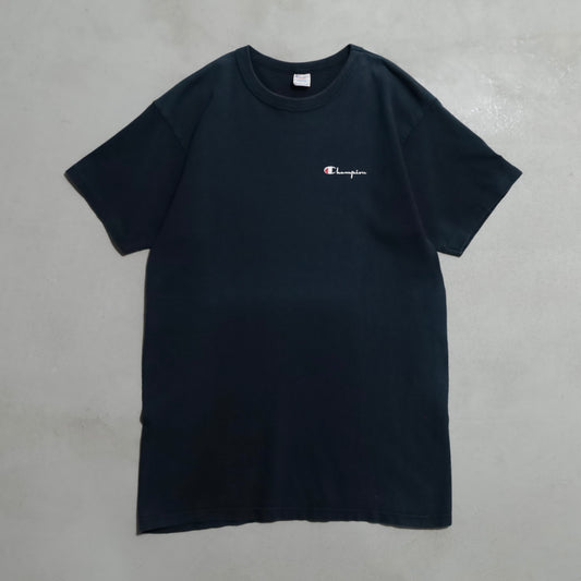 CHAMPION SCRIPT LOGO T-SHIRT (BLACK/LARGE/GOOD CONDITION)