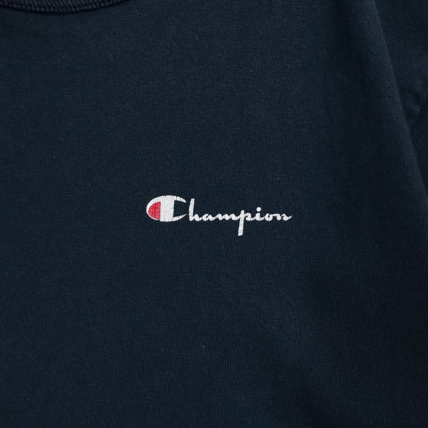 CHAMPION SCRIPT LOGO T-SHIRT (BLACK/LARGE/GOOD CONDITION)