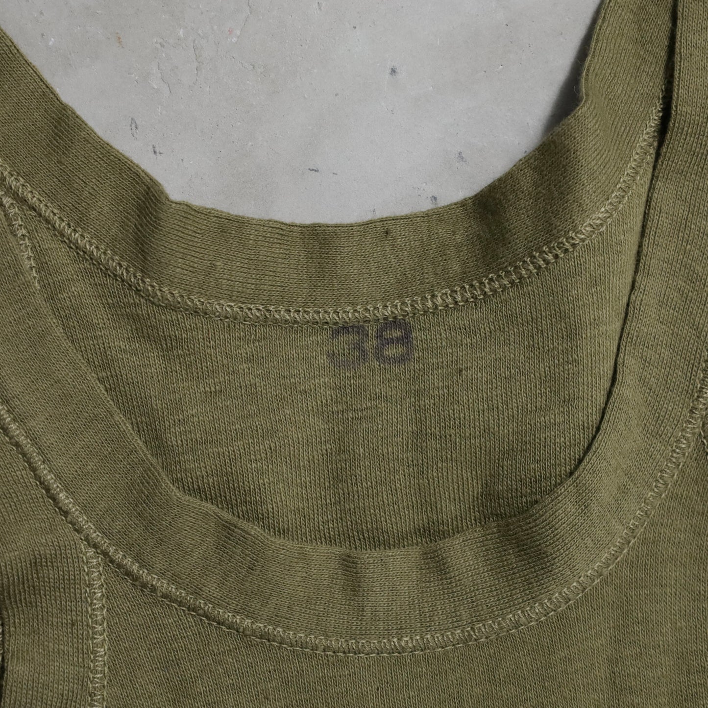 DEAD STOCK WWII U.S.MILITARY COTTON TANK TOP (SIZE 38)